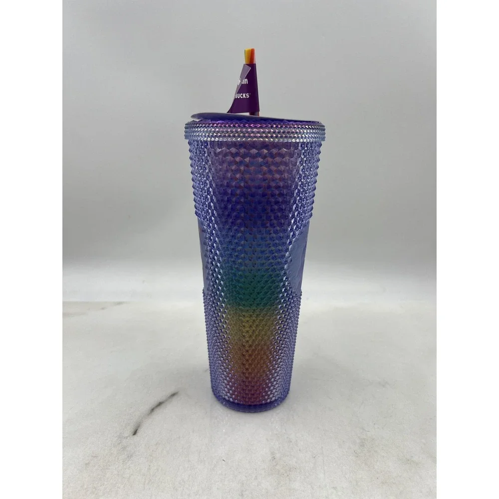 Starbucks Tumbler 24oz Sofie Birkin Pride 2023 Purple Studded Bling New